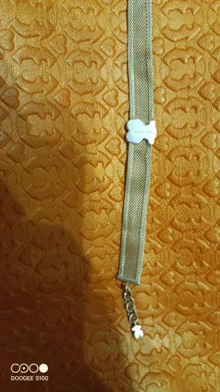 Pulsera Tous Plata y Acero Oso Blanco