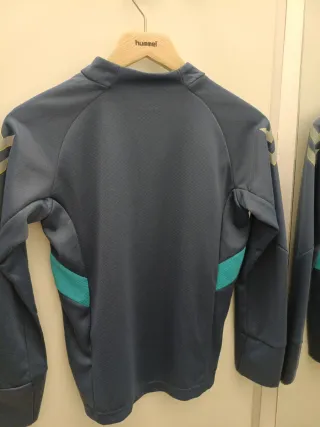 Sudadera Hummel Media Cremallera Gris/Turquesa Tal