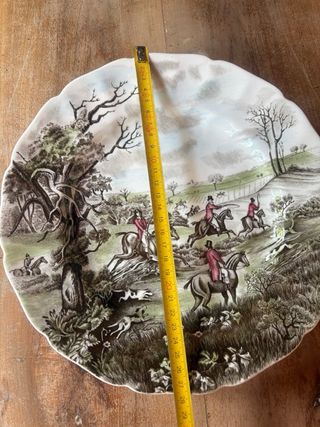 Set 4 piatti porcellana Tally Ho caccia