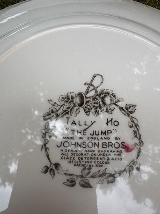 Set 4 piatti porcellana Tally Ho caccia