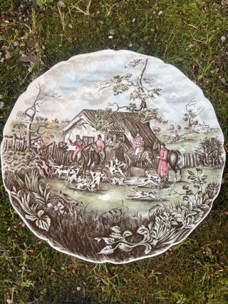 Set 4 piatti porcellana Tally Ho caccia