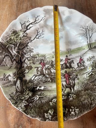 Set 4 piatti porcellana Tally Ho caccia