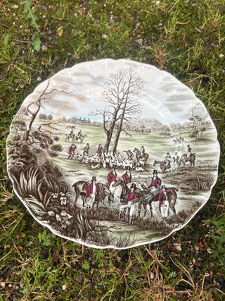 Set 4 piatti porcellana Tally Ho caccia