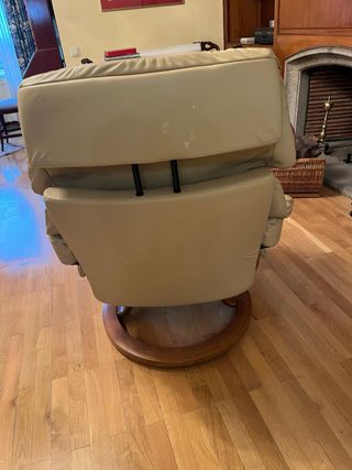 Butaca Stressless Beige Cuero