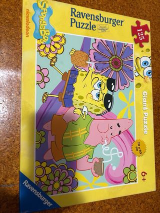 Pack 2 Puzzles Spiderman y bob esponja