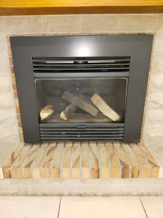 Chimenea de gas moderna