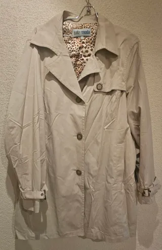 Gabardina Talla-Moda Beige