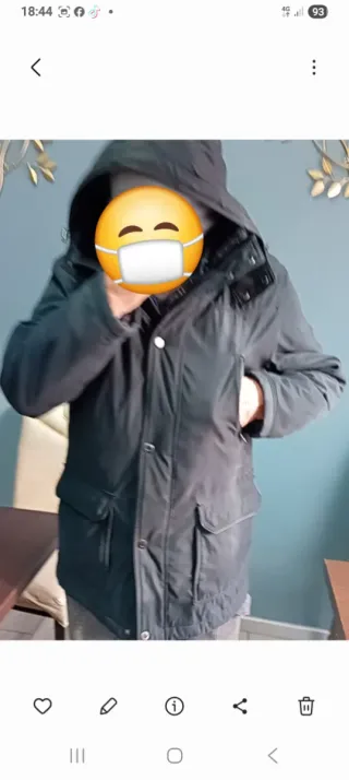 Giubbotto Parka Grigio Tg M/L 46/48it Eur Class