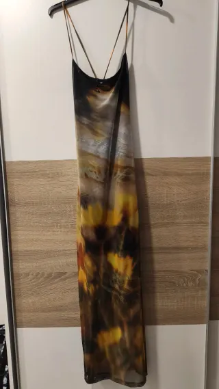 Vestido Bershka largo estampado talla única