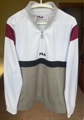 Sudadera FILA vintage half-zip colorblock (talla L