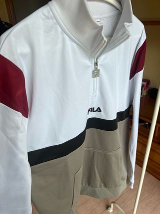 Sudadera FILA vintage half-zip colorblock (talla L