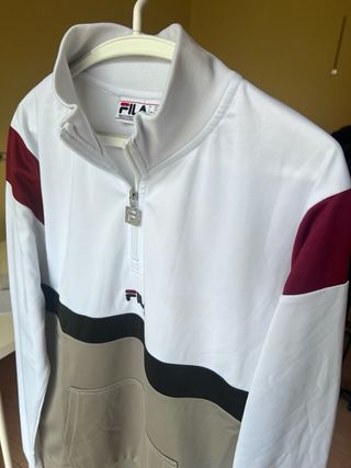Sudadera FILA vintage half-zip colorblock (talla L