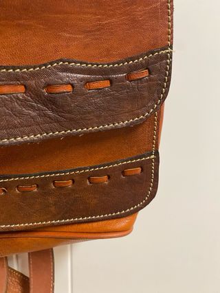 Mochila de cuero auténtico para hombre