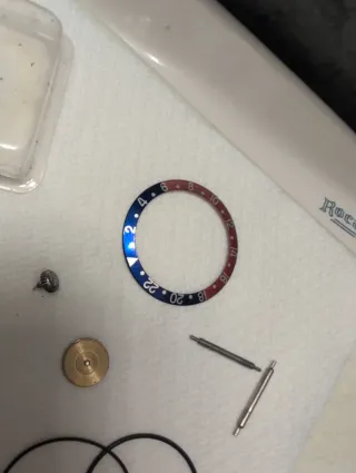 Bisel Rolex GMT Máster Original Rojo/Azul