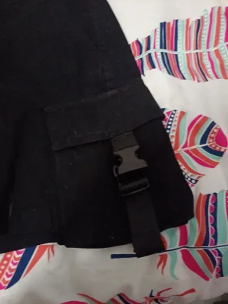 Falda cargo negra