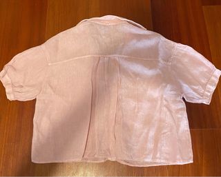 Blusa Rosa Zara Manga Corta