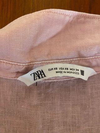 Blusa Rosa Zara Manga Corta