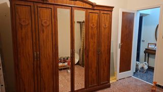 Armario 6 puertas madera con cristales