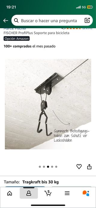 Soporte para colgar bicicleta