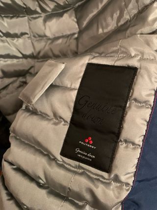 Giacca Peuterey blu con cappuccio in pelliccia