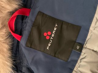 Giacca Peuterey blu con cappuccio in pelliccia