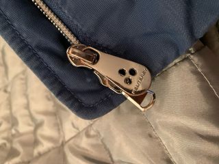 Giacca Peuterey blu con cappuccio in pelliccia