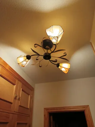 Lámpara de techo Tiffany