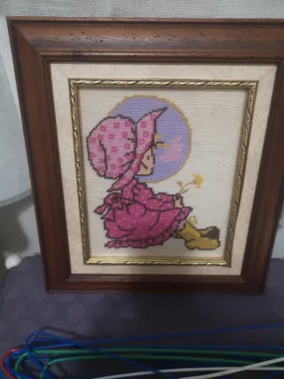 2 Cuadros Punto de Cruz Niñas