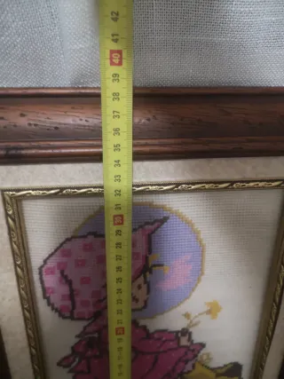 2 Cuadros Punto de Cruz Niñas