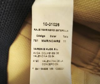 Traje Comunión niño azul y beige Talla 11