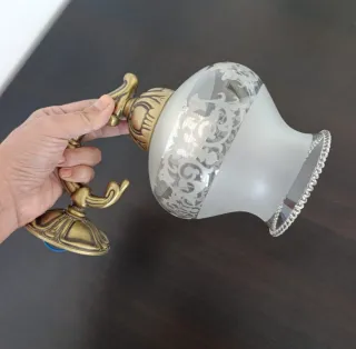 Applique in bronzo e cristallo