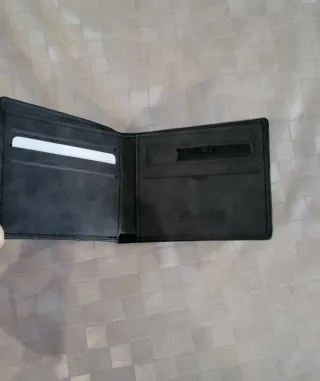 Portafoglio uomo grigio pelle scamosciata