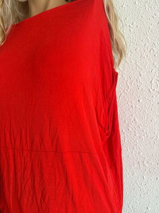 Camiseta roja talla M mujer oversize blusa ancha