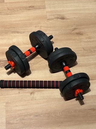 Manubri e bilanciere regolabili con pesi