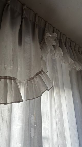 Cortinas de visillo con volantes