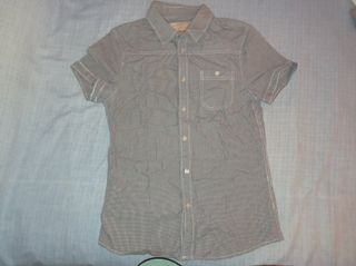 Camisa chico gris cuadros talla S