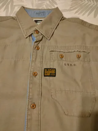 Camisa G-Star Raw Kaki Talla M Hombre. Nueva