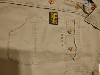 Camisa G-Star Raw Kaki Talla M Hombre. Nueva