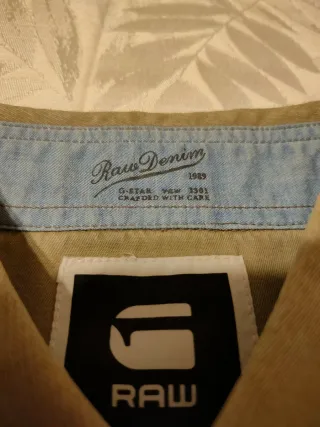 Camisa G-Star Raw Kaki Talla M Hombre. Nueva