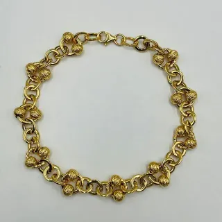 Pulsera Bolas Diamantadas 18K