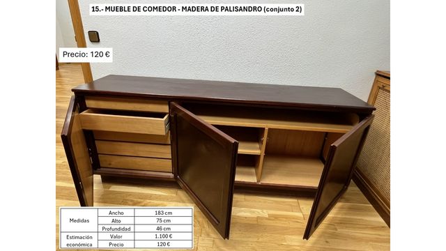 Mesa Comedor Palisandro Ampliable