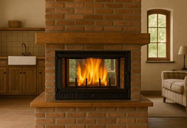 Estufa de Leña de 2 Caras Nueva ESL233014GRA