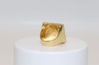 Anillo Sello Pirámide 18K