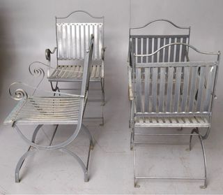 16 Sillas Francesas Metálicas