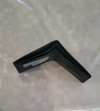 Portafoglio uomo Slim pelle nera bandiera USA