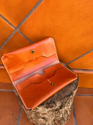 Cartera de piel artesana mujer/señora,  billeteras