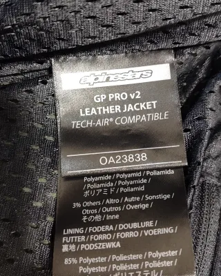 Chaqueta piel Moto Alpinestars GP Pro V2 Negra