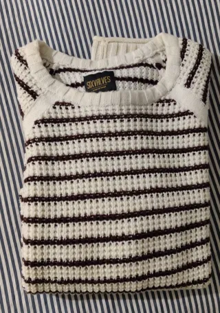 Jersey SIXVALVES Rayas Blanco y Marrón