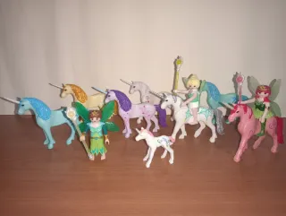 Playmobil-Lote Unicornios y Hadas fantasía.