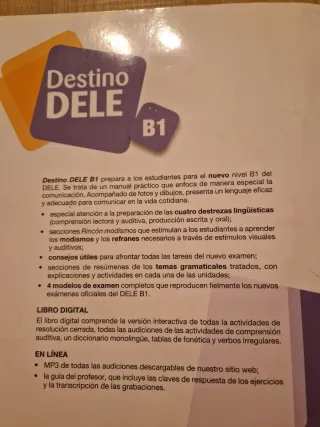 Destino DELE B1 preparación al diploma de español